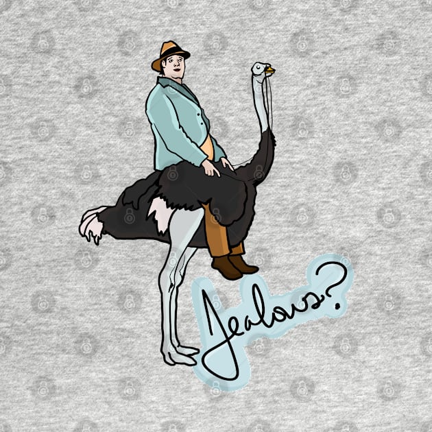 Jealous? Man on Ostrich by Sparkleweather